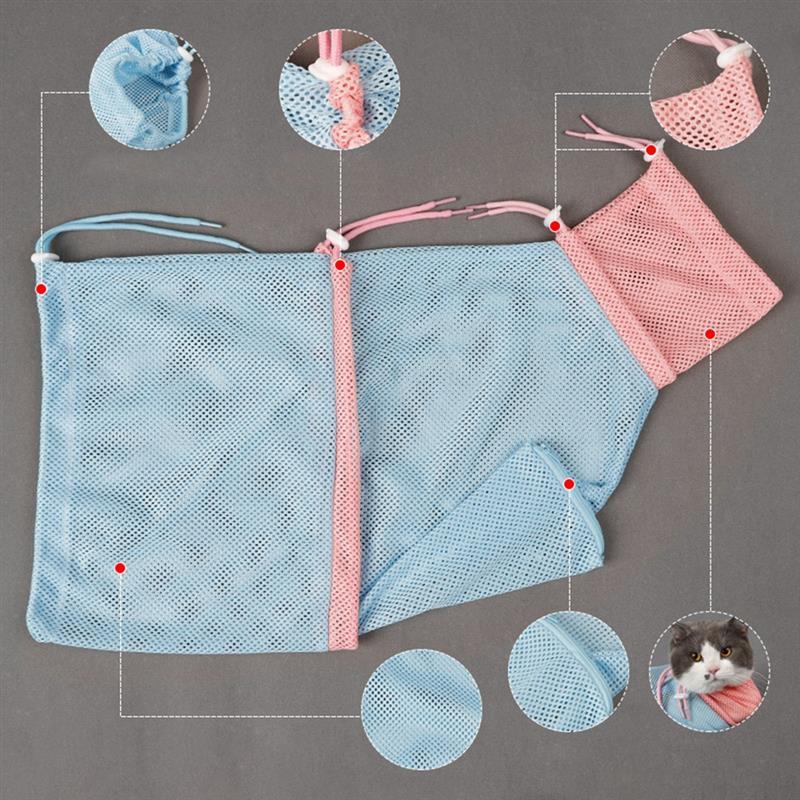 Grooming Shower Net For Cats-Paw Print Pad