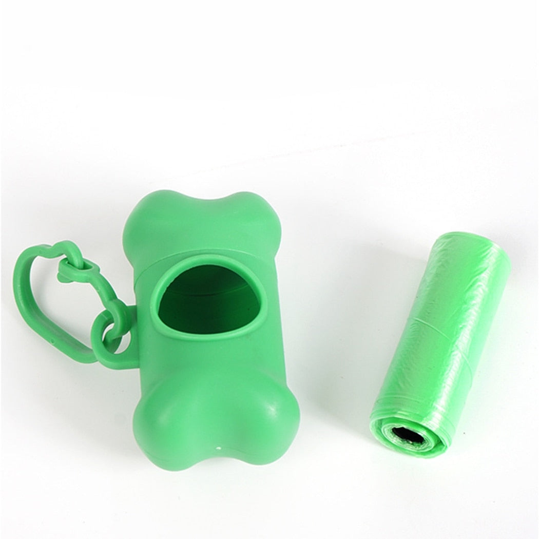 10pcs Waste Bag & Dispenser For Dog-Paw Print Pad