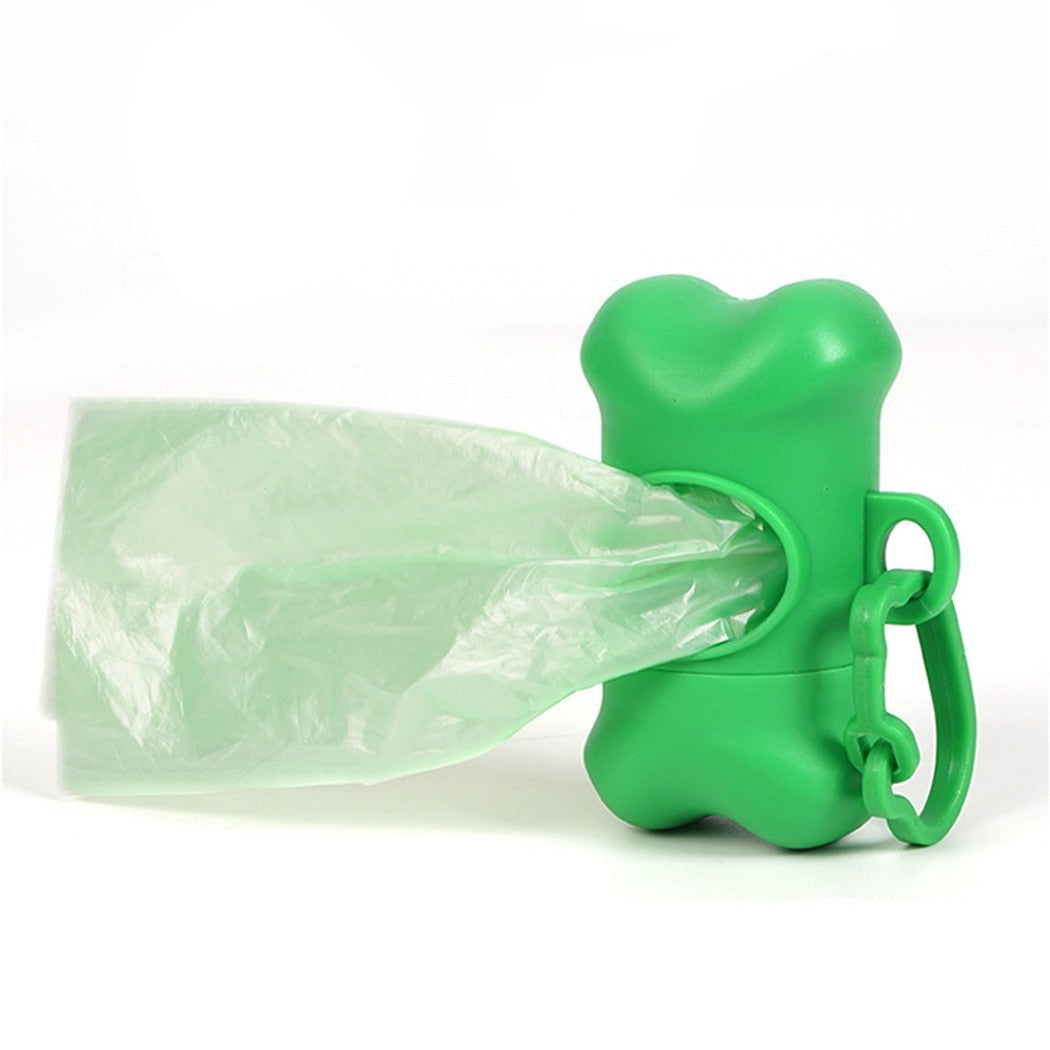 10pcs Waste Bag & Dispenser For Dog-Paw Print Pad