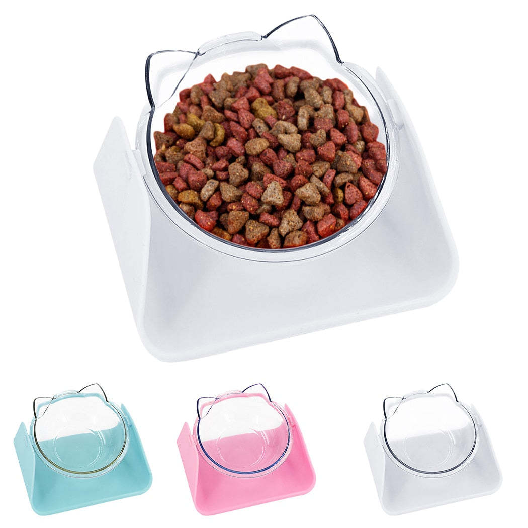 Adjustable Food Bowls For Cats-Paw Print Pad
