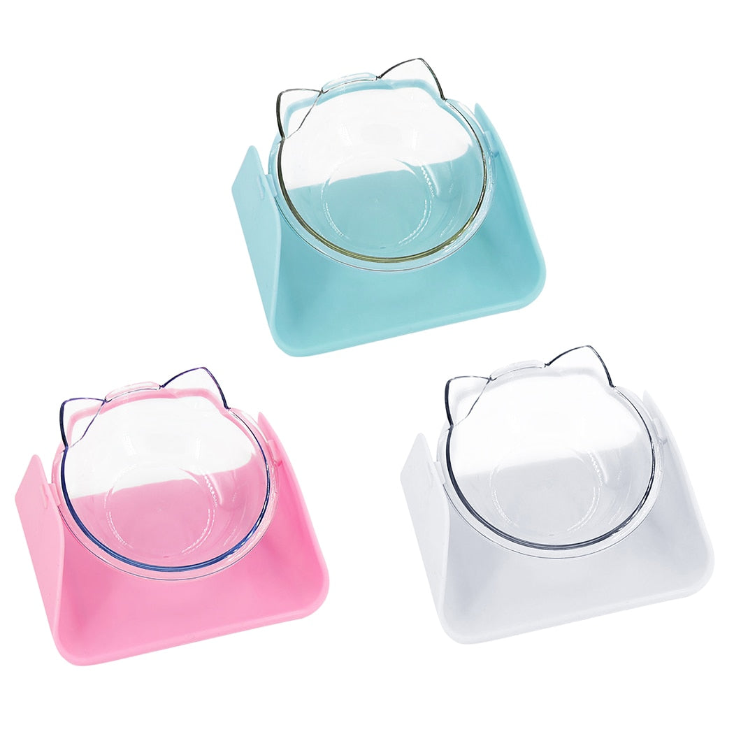 Adjustable Food Bowls For Cats-Paw Print Pad