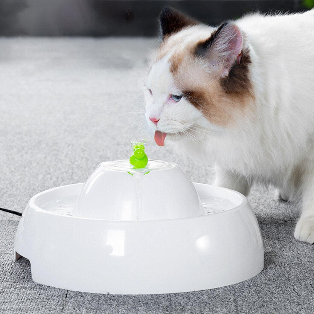 Automatic Water Fountain For Cats-Paw Print Pad