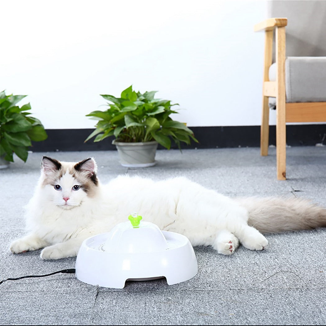 Automatic Water Fountain For Cats-Paw Print Pad