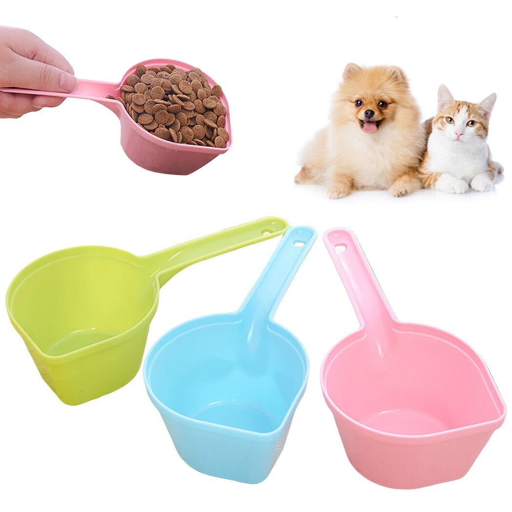 3 Piece Food Scooper Set For Cats-Paw Print Pad