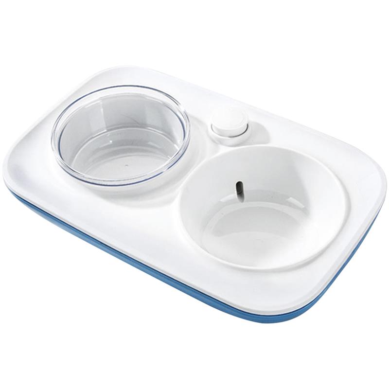 2 In 1 Pet Food Bowls For Dog-Paw Print Pad