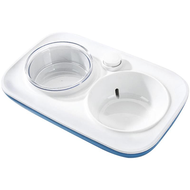 2 In 1 Pet Food Bowls For Dog-Paw Print Pad