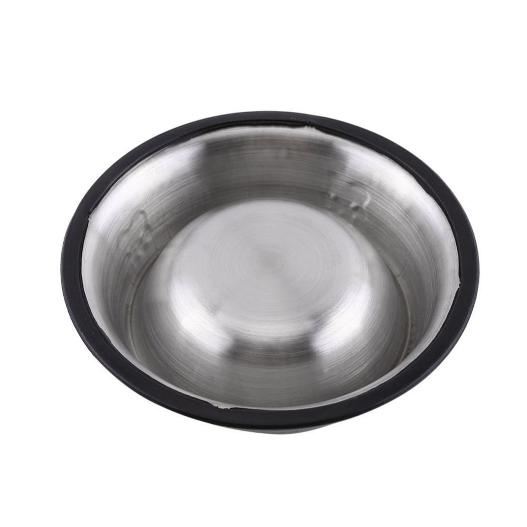 2Pcs Stainless Steel Dog Bowl-Paw Print Pad