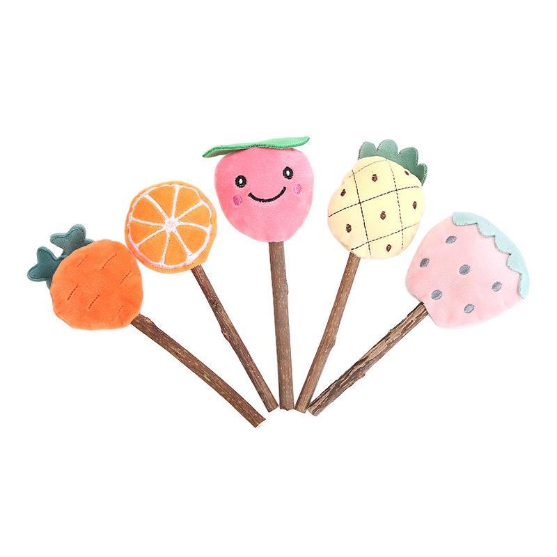 Plush Toy Stick For Pets-Paw Print Pad