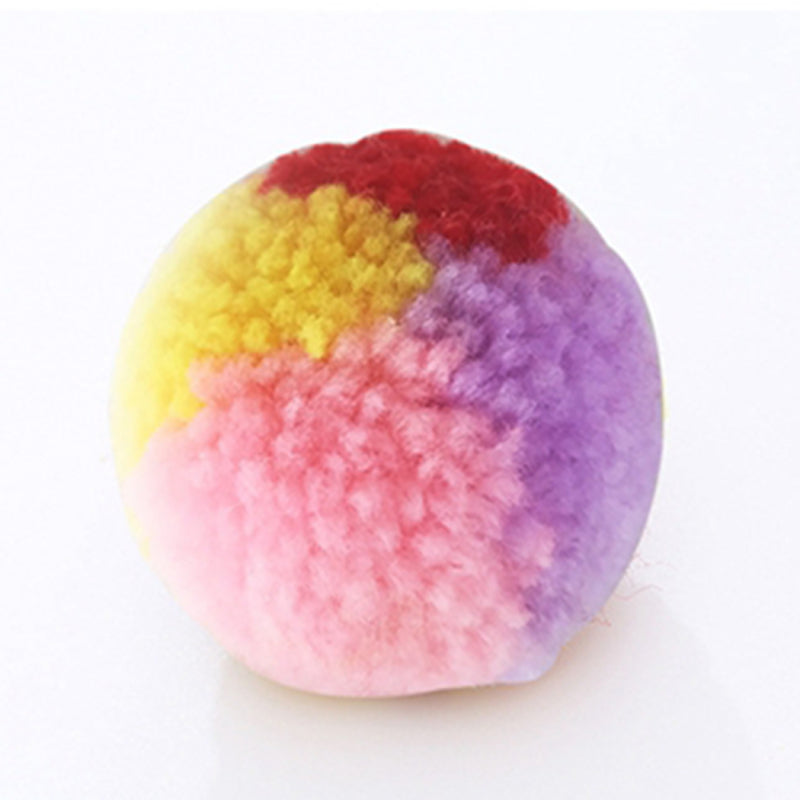 6 Piece Colorful Plush Cat Toys-Paw Print Pad