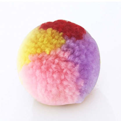 6 Piece Colorful Plush Cat Toys-Paw Print Pad
