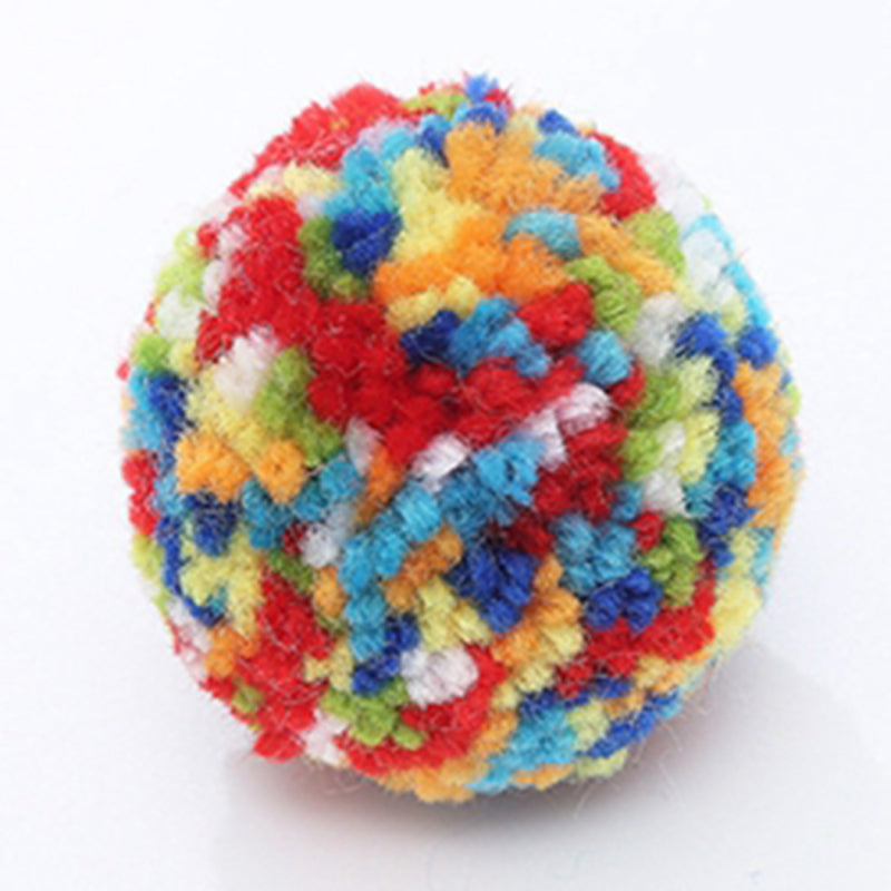 6 Piece Colorful Plush Cat Toys-Paw Print Pad