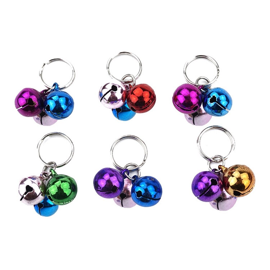 6 Piece Bell Collar Set For Dogs-Paw Print Pad