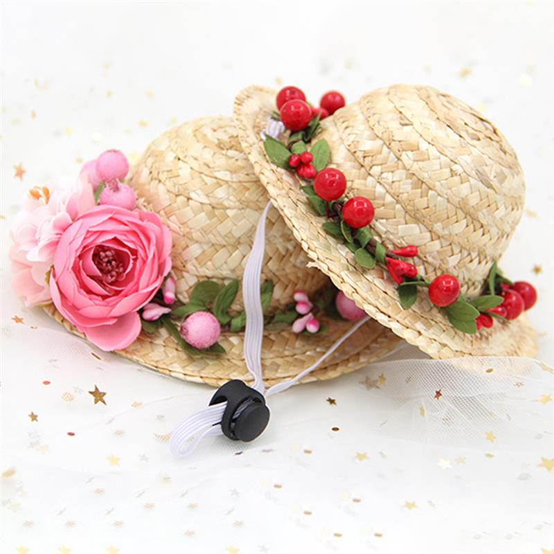 Creative Straw Hat For Cats-Paw Print Pad