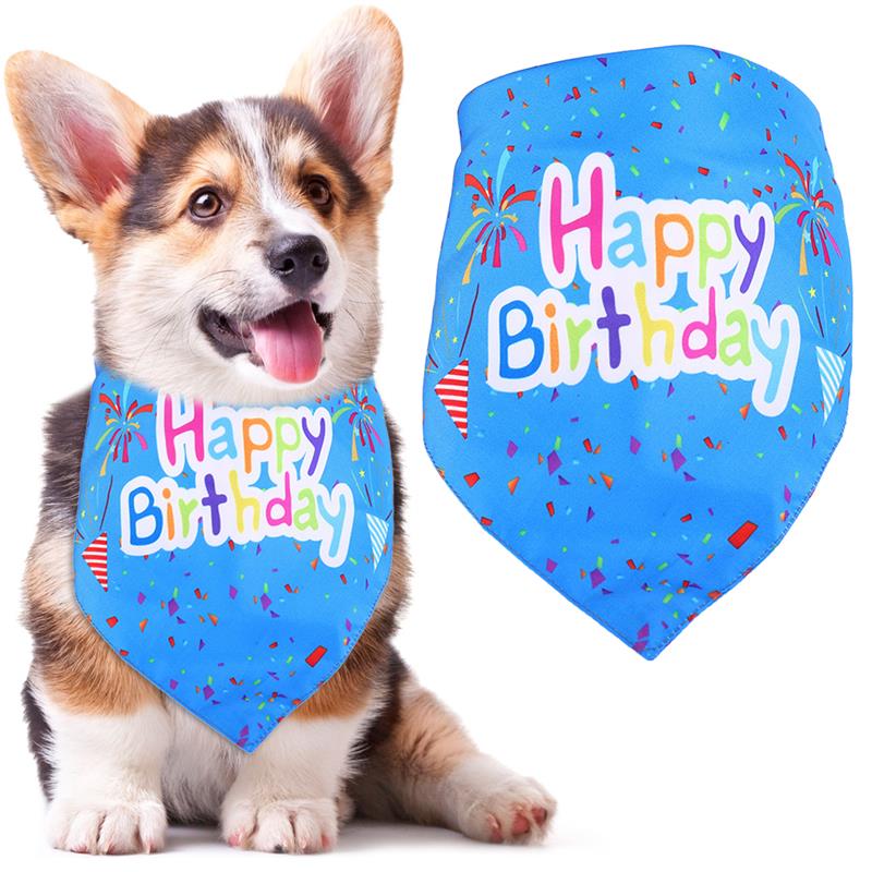Happy Birthday Bandana For Dogs-Paw Print Pad