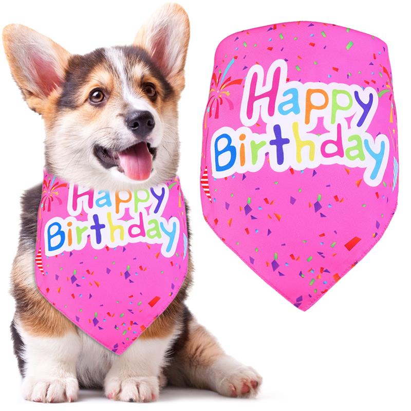 Happy Birthday Bandana For Dogs-Paw Print Pad