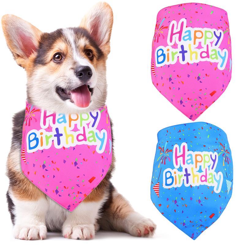 Happy Birthday Bandana For Dogs-Paw Print Pad