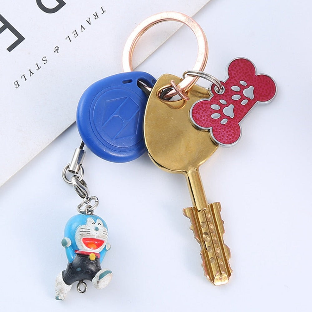 6 Piece Bone-Shaped ID Tag Set-Paw Print Pad