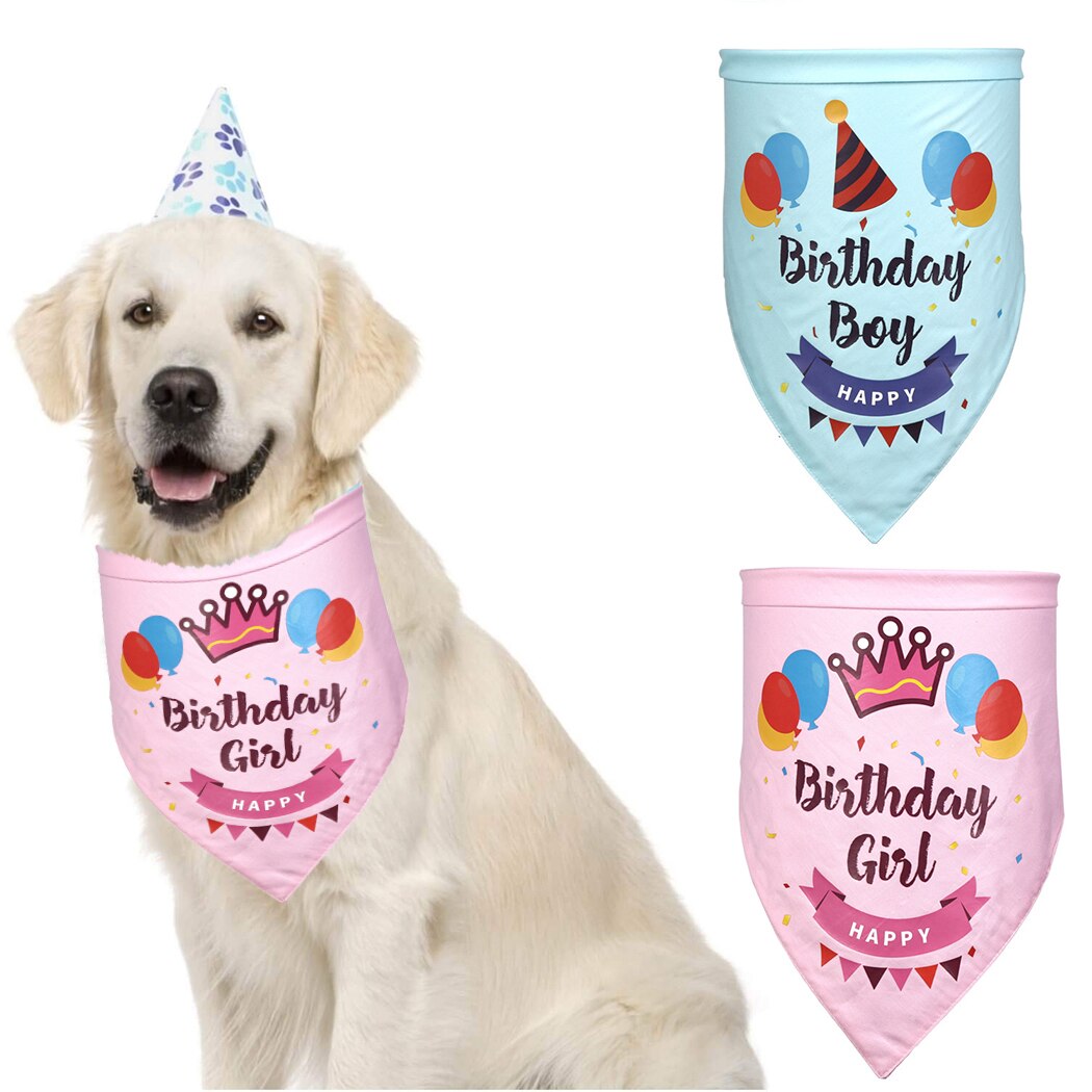 Happy Birthday Bandana For Dogs-Paw Print Pad