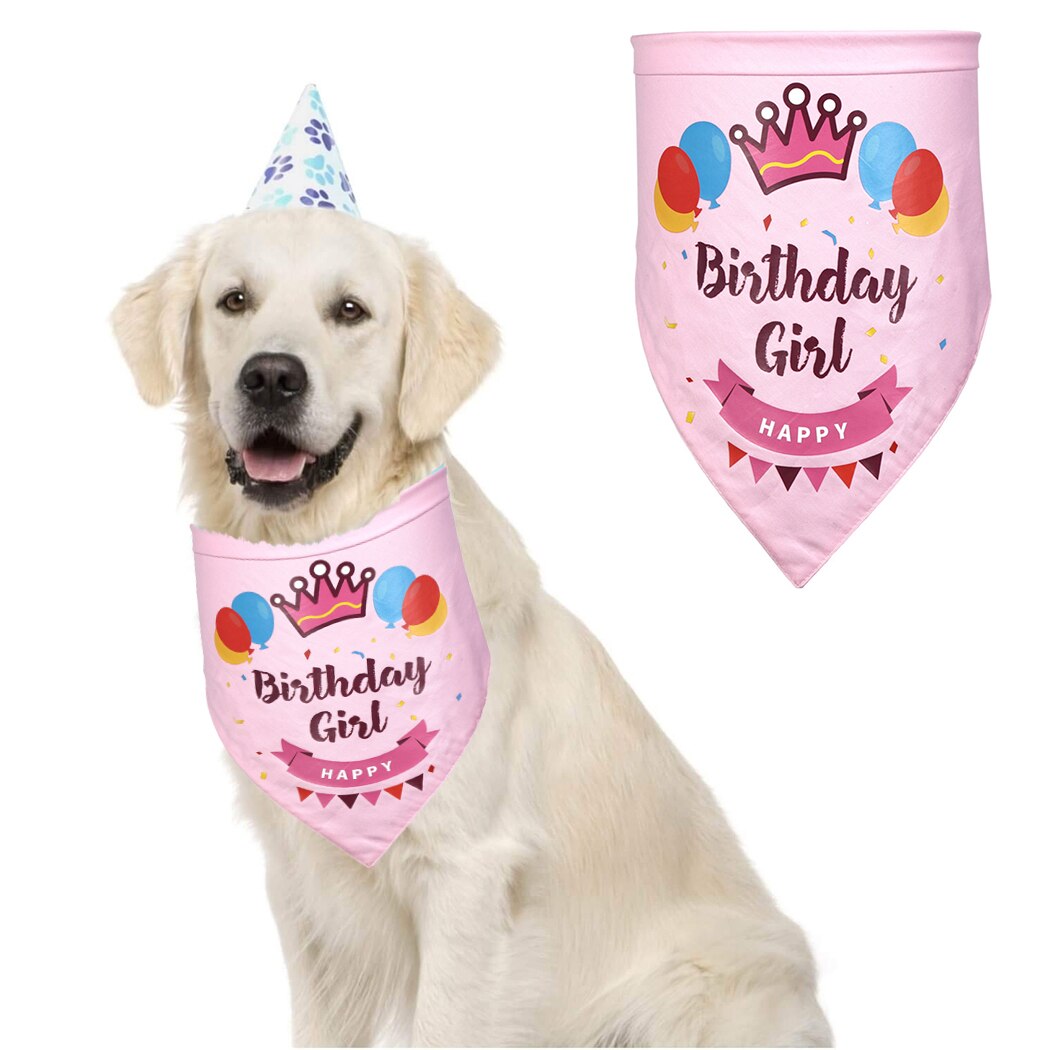 Happy Birthday Bandana For Dogs-Paw Print Pad
