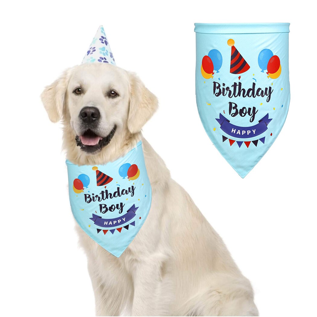 Happy Birthday Bandana For Dogs-Paw Print Pad