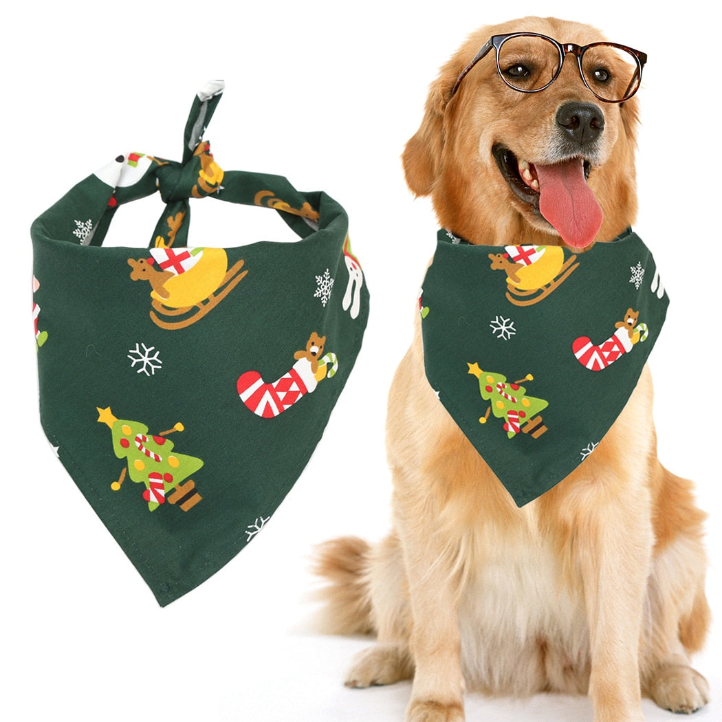 Christmas Bandana-Paw Print Pad