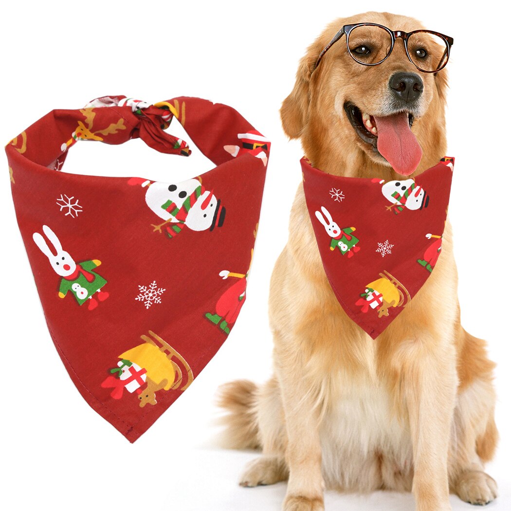 Christmas Bandana-Paw Print Pad