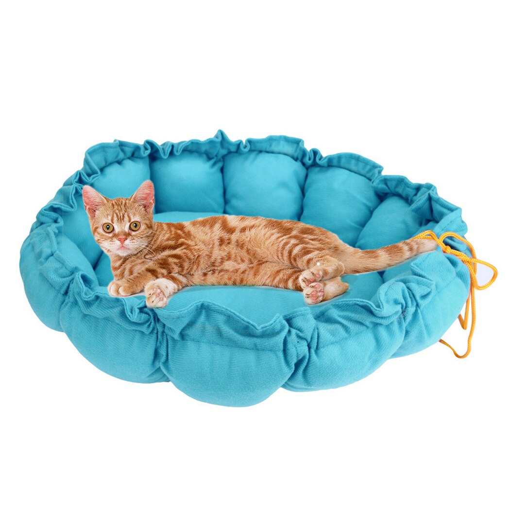 Drawstring Bed For Cats-Paw Print Pad