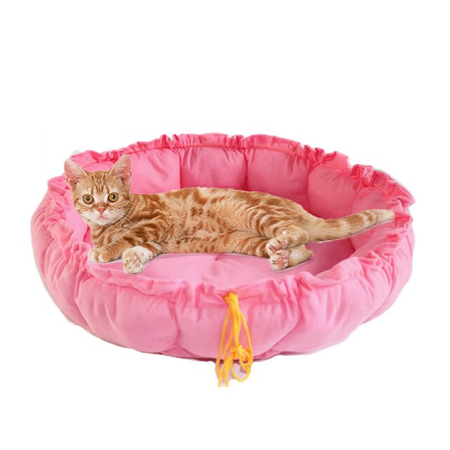 Drawstring Bed For Cats-Paw Print Pad