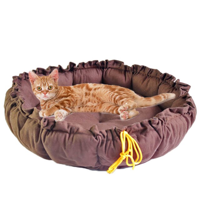 Drawstring Bed For Cats-Paw Print Pad