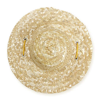 Adjustable Straw Hat For Dogs-Paw Print Pad