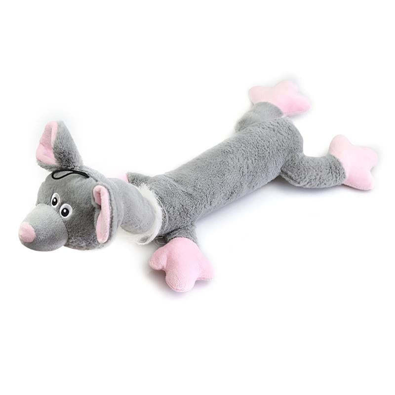Mouse-Shaped Plush Toy For Dogs-Paw Print Pad