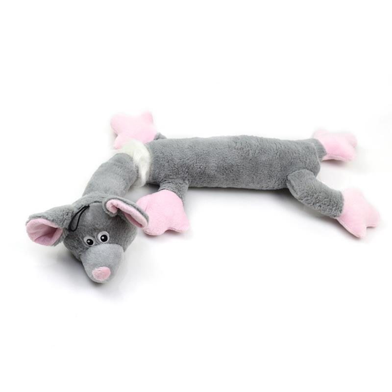 Mouse-Shaped Plush Toy For Dogs-Paw Print Pad