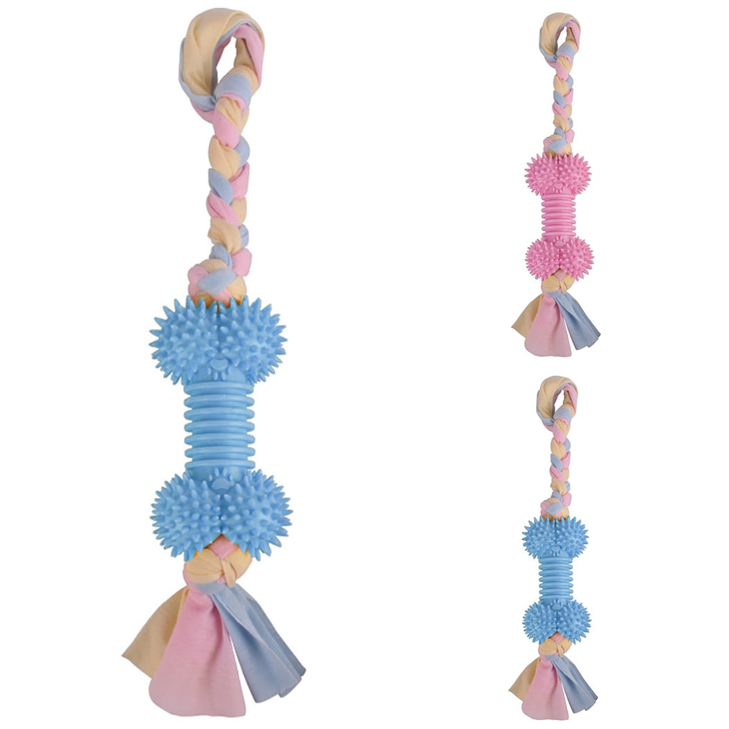 Braided Robe Toys For Dogs-Paw Print Pad