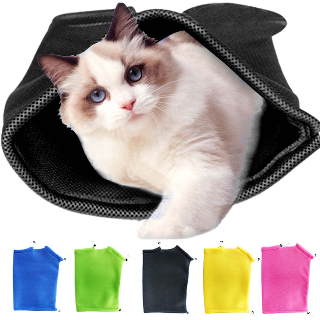 Soft Cat Grooming Bag-Paw Print Pad