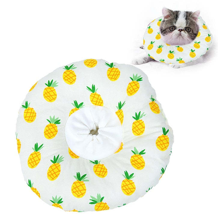 Soft Sponge Cat Recovery Collar-Paw Print Pad