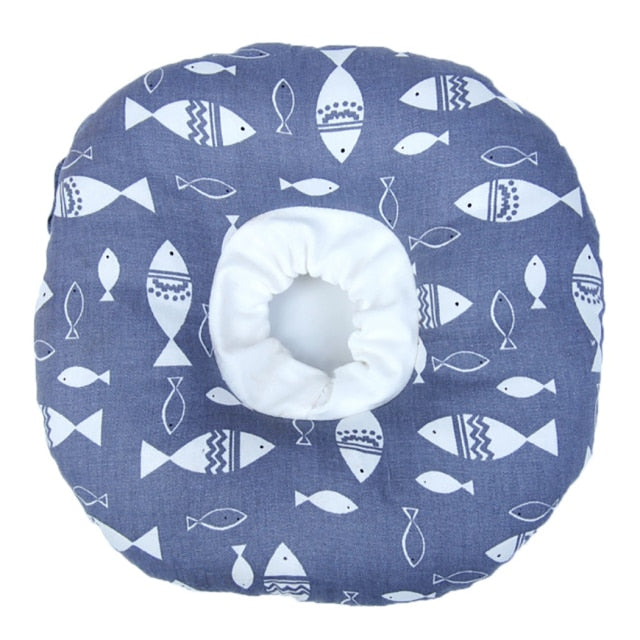 Soft Sponge Cat Recovery Collar-Paw Print Pad