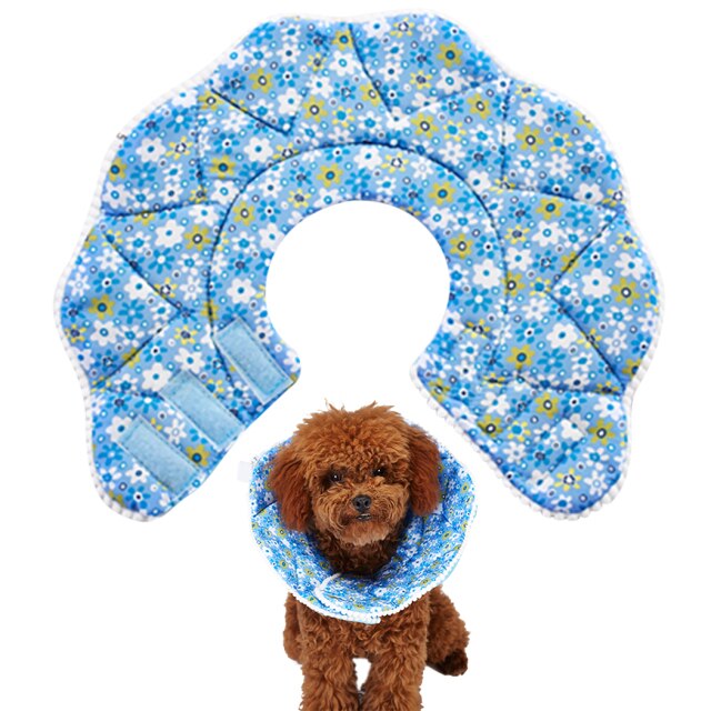 Cute Flower Shape Recovery Collars For Dogs-Paw Print Pad