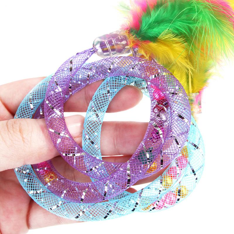 5Pcs Cat Feather Training Toys-Paw Print Pad