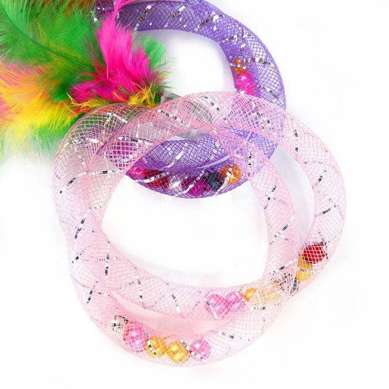 5Pcs Cat Feather Training Toys-Paw Print Pad