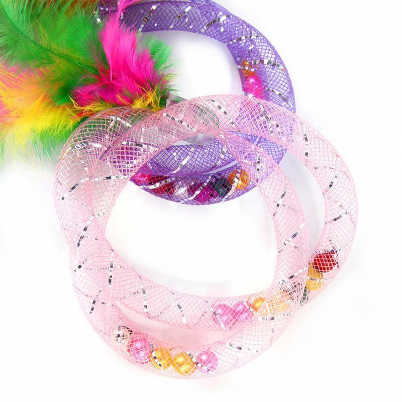 5Pcs Cat Feather Training Toys-Paw Print Pad