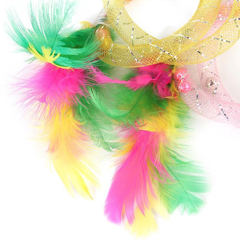 5Pcs Cat Feather Training Toys-Paw Print Pad