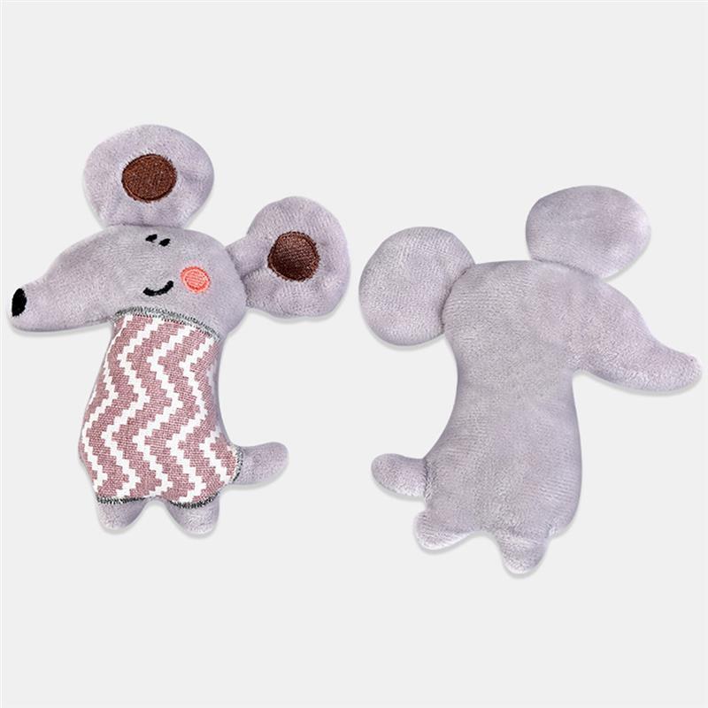 3Pcs Cat Plush Catnip Mice Toys-Paw Print Pad