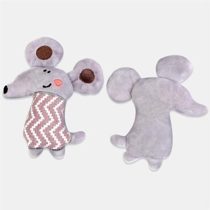 3Pcs Cat Plush Catnip Mice Toys-Paw Print Pad