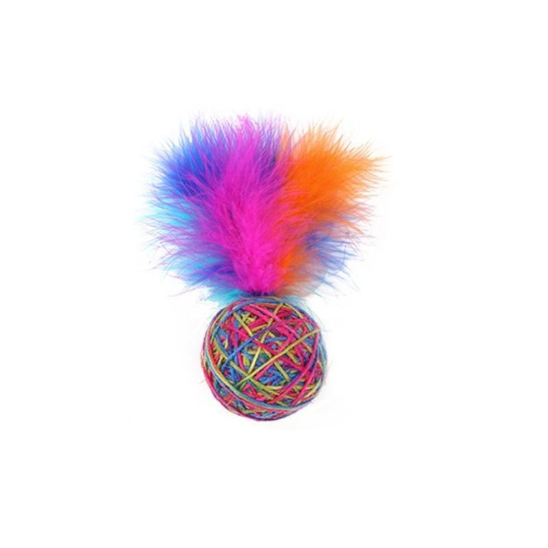 Set Of Colorful Ball Toys For Cats-Paw Print Pad