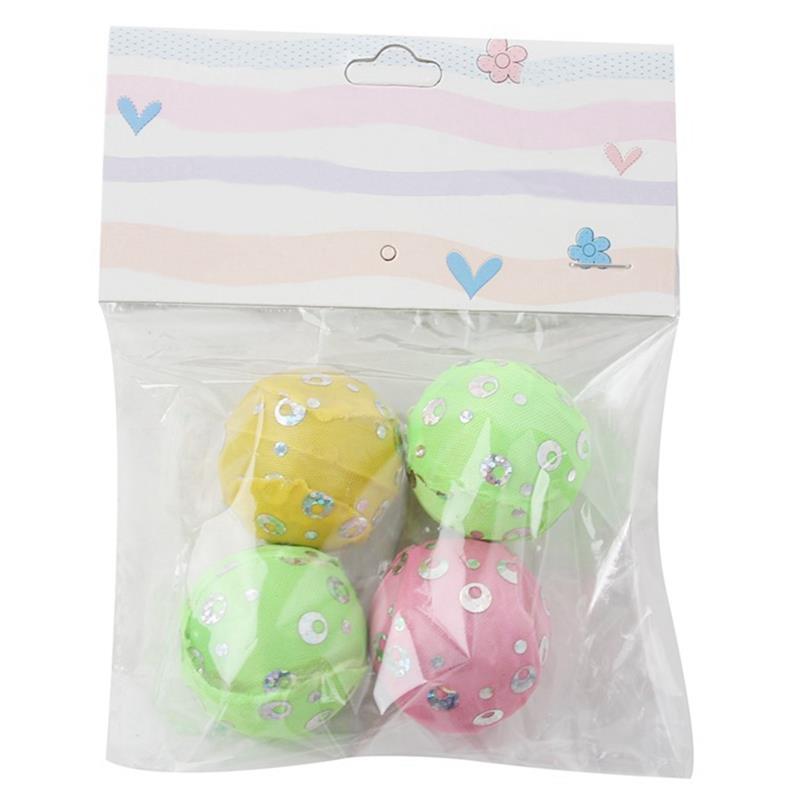 4Pcs Cat Sequin Ball Toys-Paw Print Pad