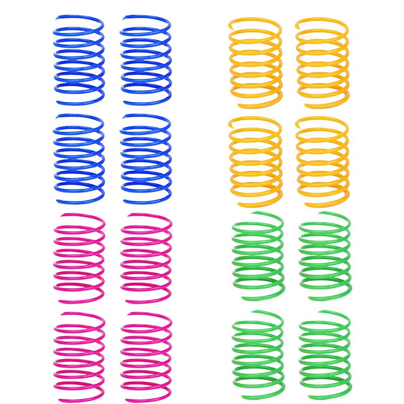 16 Pcs Cat Interactive Spring Toys For Cat-Paw Print Pad