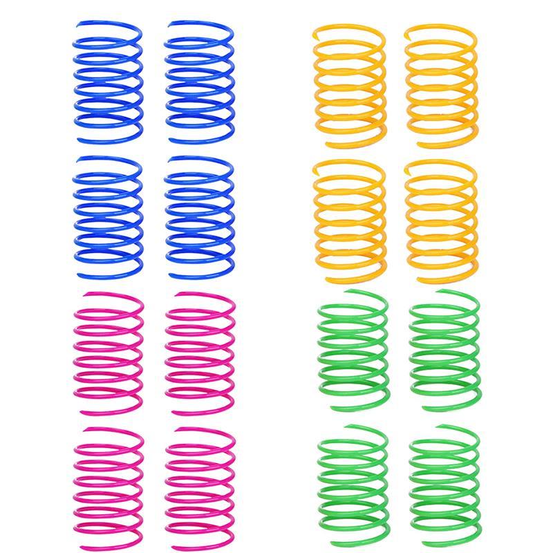 16 Pcs Cat Interactive Spring Toys For Cat-Paw Print Pad