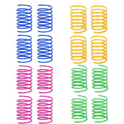 16 Pcs Cat Interactive Spring Toys For Cat-Paw Print Pad