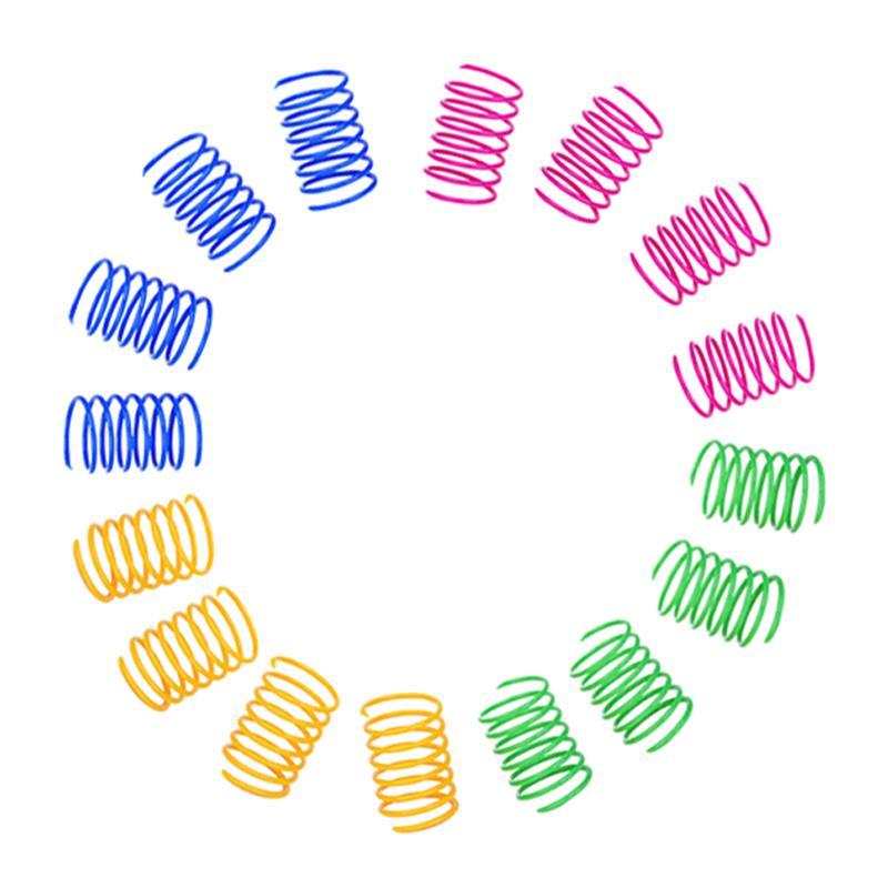 16 Pcs Cat Interactive Spring Toys For Cat-Paw Print Pad