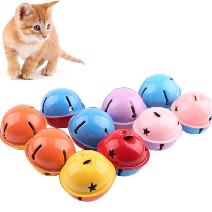 10Pcs Cat Star Design Interactive Toy Bells For Cat-Paw Print Pad